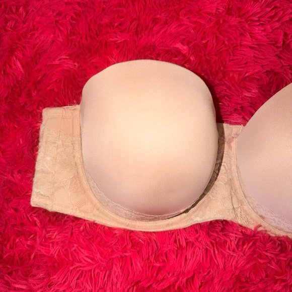 Torrid Push Up Strapless Beige Bra With Lace-
Size 46D - Picture 2 of 11